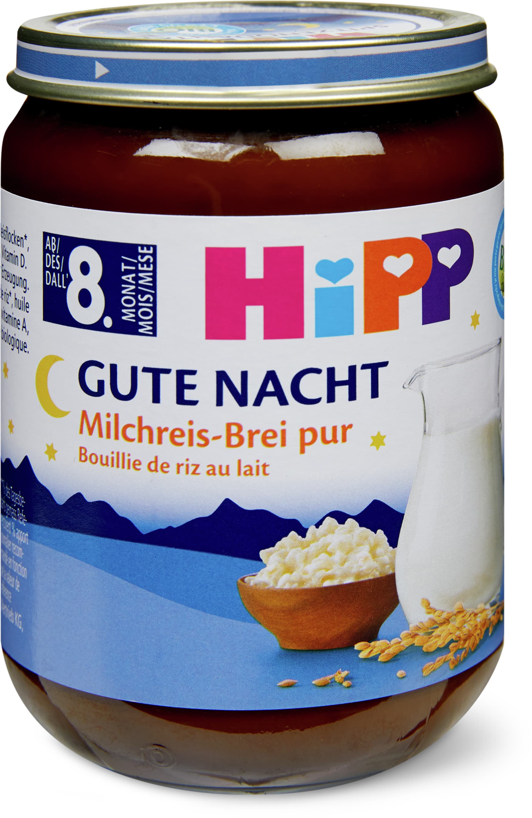 Hipp Bouillie de riz au lait Gute Nacht Bio, dès 8 mois 190g